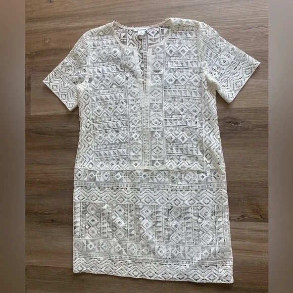 Club Monaco | Dresses | Club Monaco White Lattice Eyelet Dress | Poshmark